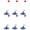 A, variant on Pack of 6 Ice Fishing Tip Up Flags Set Cold Resistant For Winter Fishing, Ice Fishing Flags Ice Fishing Flags Indicators