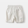 thumbnail image 5 of HAOTAGS School Uniform Shorts for Boys(2–8) Mid-Length Solid Casual Summer Soft Cotton Shorts With Functional Front Pockets White Size 5-6 Years, 5 of 9