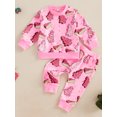 thumbnail image 4 of Elippeo Baby Girl 2Pcs Christmas Outfits Long Sleeve Cake Print Sweatshirt + Pants Set Toddler Clothes 3 6 12 18 24 Months 3 Years, 4 of 10