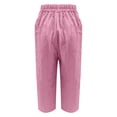 thumbnail image 5 of Jxximdong Cargo Pants for Women, Pocket Cotton Linen Fashion Solid Color Pants Slim Casual Long Pants, Pink Womens Casual Trousers, 5 of 5