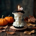 thumbnail image 4 of Kiddiway Halloween Scented Skull Apple Candle - Perfect for Halloween Decorations, Party Favors, Skull Decor, and Unique Present for Spooky Season Fans,Gold, 4 of 6