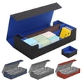 thumbnail image 1 of Magnetic Card Deck Case Multifunction Faux Leather TCG Trading Game Card Holder Organizer Large Capacity Sports Play Card Storage Box, 1 of 7