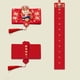 thumbnail image 4 of Sobres rojos de Año Nuevo del Dragón Chino, paquete rojo con borlas Fu, creativos Estilo A, 4 of 9