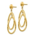 thumbnail image 2 of Primal Gold 14 Karat Yellow Gold Polished Oval Dangle Earrings, 2 of 4