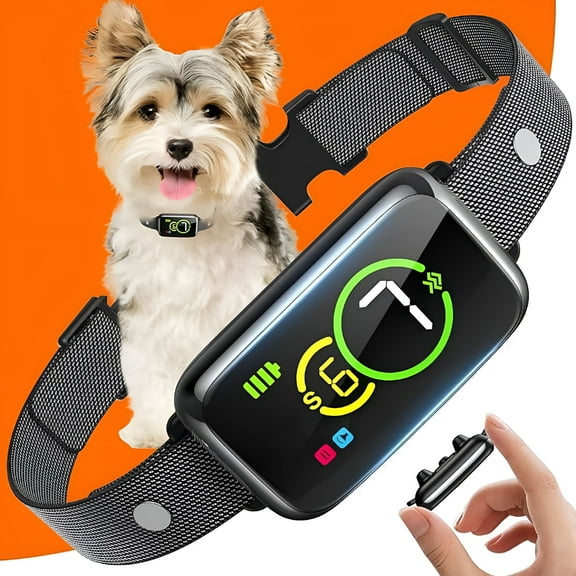 GASTROPOD Bark Collar,Smart Dog Bark Collar,Automatic Bark Collar for Small Dogs 5-15lbs,Medium,Large Dogs,Humane Stop Anti-Barking with Beep,Vibration & 7 Adjustable Sensitivity,IP67 Black