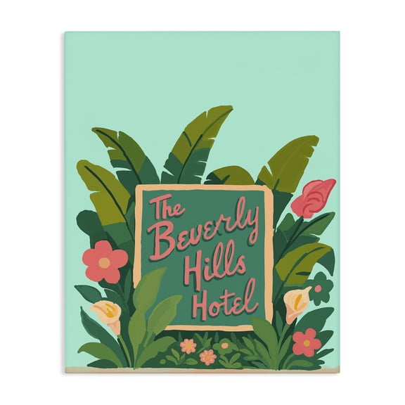 Stupell Industries Coastal Beverly Hills Hotel Canvas Art, 16 x 20, by Amelia Noyes