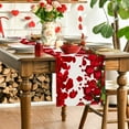 thumbnail image 1 of Mantel Individual Rojo 33x183cm – Acento Decorativo Duradero para Mesa de Comedor para Aniversarios, Fiestas en Interiores, Decoración de Cocina, Bandera de Celebración Llamativa, 1 of 6