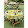 thumbnail image 4 of Outdoor Tablecloths with Umbrella Hole & Zipper, Farmhouse Daisy Round Tablecloths 60 Inch, Spring Watercolor Yellow White Floral Green Waterproof Table Cloth, Patio/Pool/Picnic Table Covers, 4 of 8