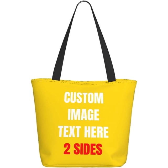 Custom Tote Bag With Logo Photo, Custom Bag, Personalized Shopping Bags Reusable Grocery Bags Bulk For Work Travel Gifts