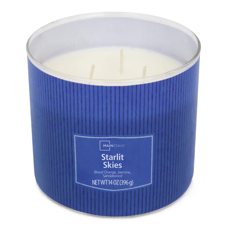 Mainstays 14 oz Textured Wrapped Starlit Skies Scented Candle with
