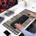 thumbnail image 2 of Long Mouse Pads for Desk,Boho Black and White Ethnic Pattern Desk Mats on Top Of Desks, Desk Mouse Pad Extra Large with 3mm Non-Slip Base and Stitched Edge for Gaming,Office,Work,Home 31.5"x15.7", 2 of 6