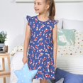 thumbnail image 4 of Balery Beautiful Koi Fish Camisón de princesa para niñas, pijama de algodón con mangas abullonadas, suave y bonito.-XX-Large, 4 of 6