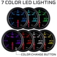thumbnail image 4 of GlowShift | 2-1/16" (52mm) Tinted 7 Color Series 30 PSI Fuel Pressure Gauge for Cars and Trucks, 4 of 6