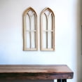 thumbnail image 2 of The Ivory Point Farmhouse Wooden Wall Window Arches Set of 2 -3 Sizes - Rustic Cathedral Wood Windows- Ivory Point, 2 of 14