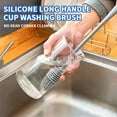 thumbnail image 3 of Foqnuq 3-Pack Long Handle Silicone Cup Brush Set for Stain-Free Cleaning | Multi-Use Plastic Cup Scrubber for Glasses, Bottles, and Vases | Easy to Store and Wash, 3 of 8