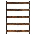 thumbnail image 2 of Yardi Yarda 5-Tier Bookshelf, Double Wide Bookcase Storage Shelves Unit, Black, 2 of 4