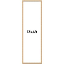13x49 Frame Beaded Gold Solid Wood Picture Frame | 0.75 Inches Moulding Width | Liscio Oro