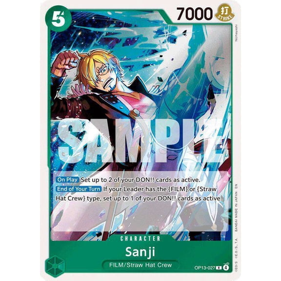One Piece Carrying On His Will Rare Sanji OP13-027