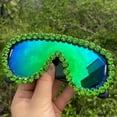 thumbnail image 2 of Oversized bling Rhinestones Sunglasses Women 2024 Luxury Y2K One-Piece Sun Glasses for Lady Punk Eyewear UV400, 2 of 8
