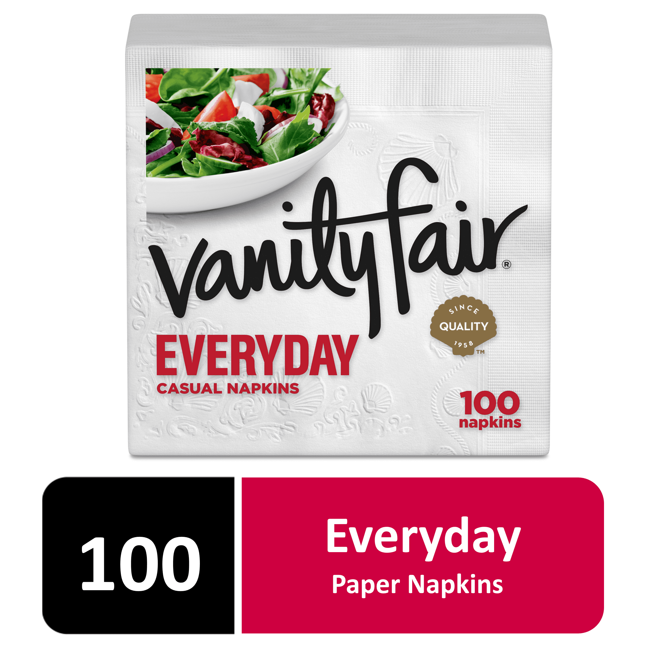 Vanity Fair Everyday Premium Napkins 100 Count Walmart Com Walmart Com