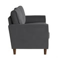 thumbnail image 3 of Sarah 57 Inch Loveseat- Gray Velvet- Stitch Tufting- Reversible Cushions, 3 of 6