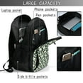 thumbnail image 4 of Fotbe White Daisies and Bee Mochila con Estampado y Puerto USB para Hombre y Mujer, Mochila Antirrobo, Mochila de Viaje, Mochila Escolar, Mochila Universitaria, 4 of 7