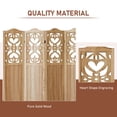 thumbnail image 2 of Aletheiawu 6 Panel Wood Carved Room Divider and Folding Screen, No Installation, Light Brown, 2 of 10