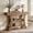 Light Brown, variant on Fnova 41.34" 3-Tier Console Table, Vintage Sofa Table with Curved Metal Leg for Entryway Hallway Living Room Foyer Decor