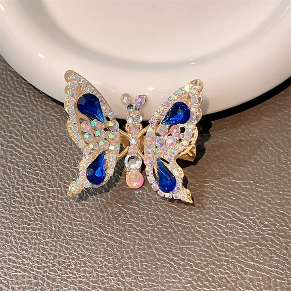Hesxuno Butterfly Hair Clips,Moving Butterfly Hair Clips Beauty Clip Moving Hairpin Children Girl Rhinestone Three-Dimensional Flying Hairpin Hair Barrettes Hair Accessories for Women and Girls