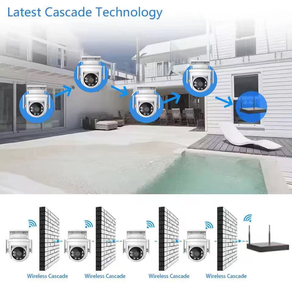 1TB 4K POE Security Camera System, 4 Wired Cameras with 2 Way Audio, Black POE Cameras for Home Security, NVR Video Surveillance Systems