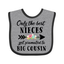 Inktastic Only the Best Nieces Get Promoted to Big Cousin Boys or Girls Baby Bib