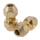thumbnail image 1 of Ofertas Únicas 2 Pcs Accesorios de Tubería de Latón para Aire Acondicionado 3/8"x3/8" Conectores de Tubería AC con Tuercas de Flare HVAC Conectores de Junta de Extensión de Tubería de Latón, 1 of 7