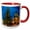 Red/White, variant on 3drose, Santa Claus Village at Dusk, Rovaniemi, Finland, 11oz Two-tone Red Mug