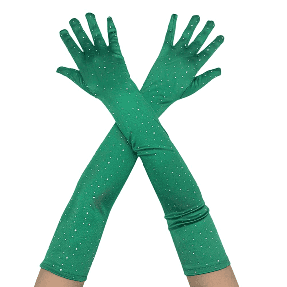 1920s Opera Long Satin Tea Gloves Stretchy Adult Size Full Length Bridal Gloves Elegant Party Gloves