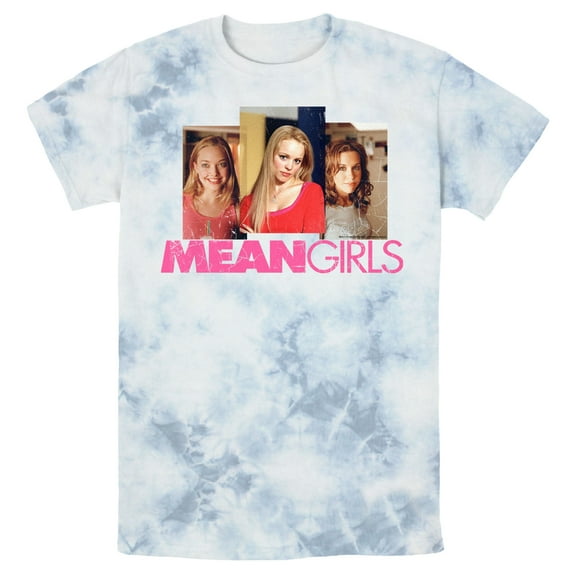 Men's Mean Girls Plastics Portraits Graphic Tee White/Blue Medium