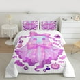 thumbnail image 2 of Manfei Glitter Pink Ghost Bedding Comforter Set, Cartoon Pumpkin Twin Comforter Sets, Kawaii Princess Halloween Reversible Bedding Set, Super Cozy Room Decor, 2-Piece, 2 of 8