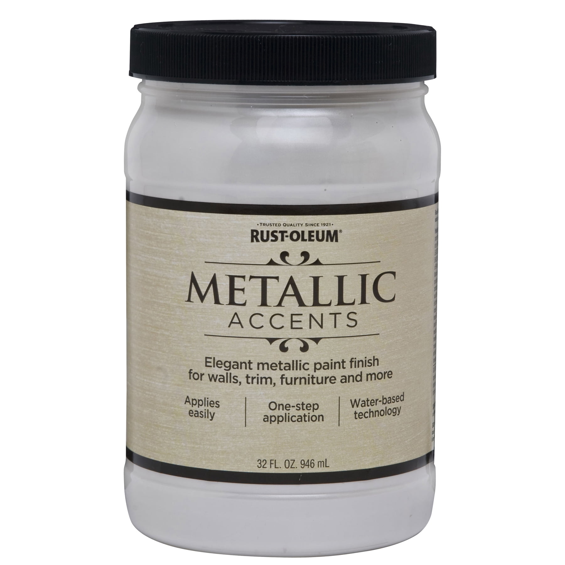2 Pack, White Pearl, Rust-Oleum Metallic Accents Paint- 253611, Quart