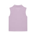 thumbnail image 4 of Djtdsds Girls Sleeveless Button Down Vest Casual Cotton Blend Tank Top for Toddler & Big Kids Size:7-8 Years, 4 of 5