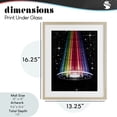thumbnail image 3 of Rainbow Galaxy UFO Birch Framed Print Under Glass, design by Sasha, 3 of 10