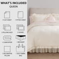 thumbnail image 3 of Mainstays All in One Reversible Comforter and Sheet set- 11 Piece, Queen, Cream Ruffle, 3 of 14