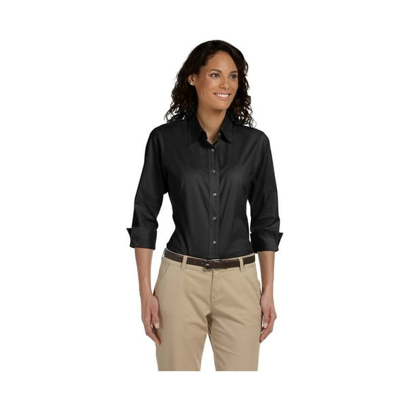 Ladies' Three-Quarter Sleeve Stretch Poplin Blouse