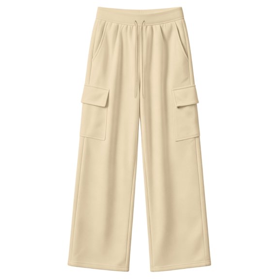 Glisme Little Girls Outdoor Athletic Pants Straight Leg With Pockets And Drawstring Autumn Casual Girls Baggy Trousers