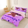 thumbnail image 3 of Castle Fairy Black Kawaii Princess Duvet Cover Queen,Angel Bow Art Queen Bedding,Purple,Pink Reversible,1 Duvet Cover and 2 Pillowcases, 3 of 6