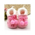 thumbnail image 2 of LEZZO Baby Girl Winter Warm Plush Half Boots Toddler Soft Sole Anti-slip Shoes for 0-18M, 2 of 6