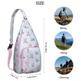 thumbnail image 3 of Vintage Highland Cow Print Sling Backpack – Cute Farmhouse Floral Cow Crossbody Bag for Women & Men, Lightweight Hiking Daypack, 3 of 4