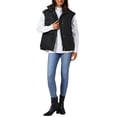 thumbnail image 2 of Chaleco acolchado sin mangas de invierno ligero para mujer Inspire Chic, con cuello alto, abrigo acolchado cálido, color negro, 2 of 6