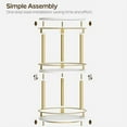 thumbnail image 6 of 3-Tier Lazy Susan, Rotating Spice Rack, Spinning Organizer, Industrial Turntable Spice Rack for Cabinet, Kitchen Countertop, Pantry, White and Gold SR23DW, 6 of 8