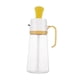 thumbnail image 4 of Jarra de aceite de 550 ml, a prueba de fugas, reutilizable, rellenable, con asa antideslizante, dispensador de condimentos Amarillo, 4 of 6