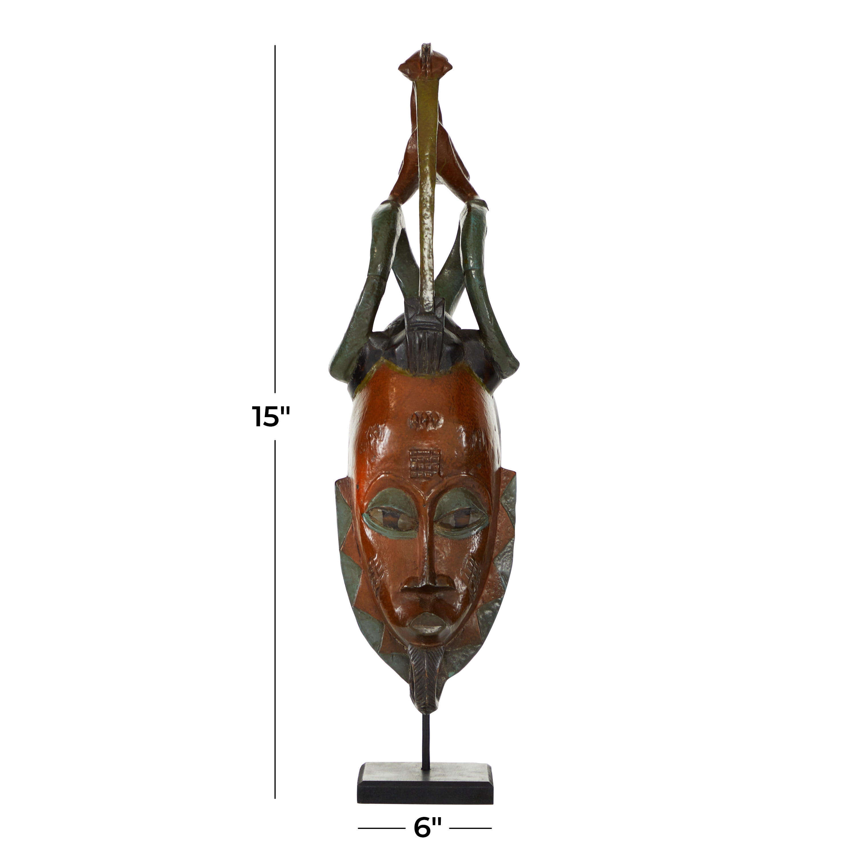 Decmode Small Hand-Carved Baobab Wood Guro Tribe Mask