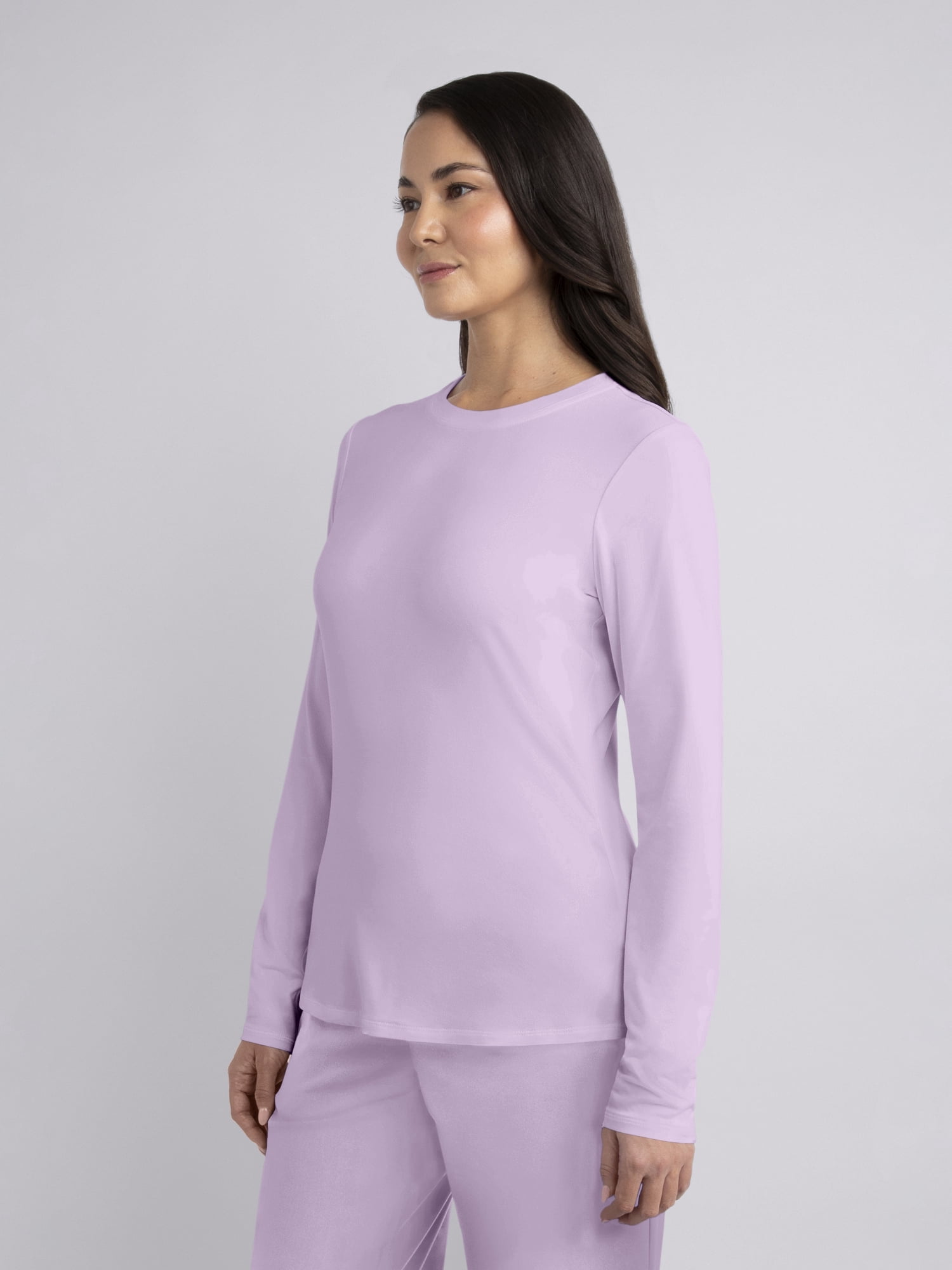 Gildan Women’s Crew Neck Long Sleeve Underscrub T-Shirt, 2-Way Stretch, Sizes XS-2XL